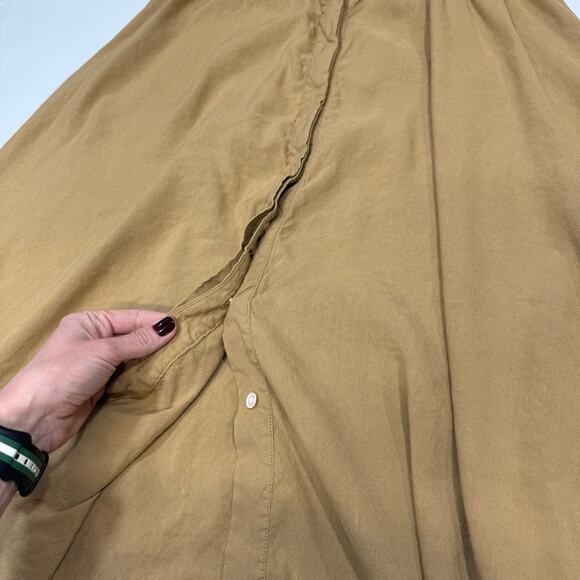 Veronica Beard Adavi Pleated Button-Front Dress Size 4 in Light Brown - Picture 5 of 10